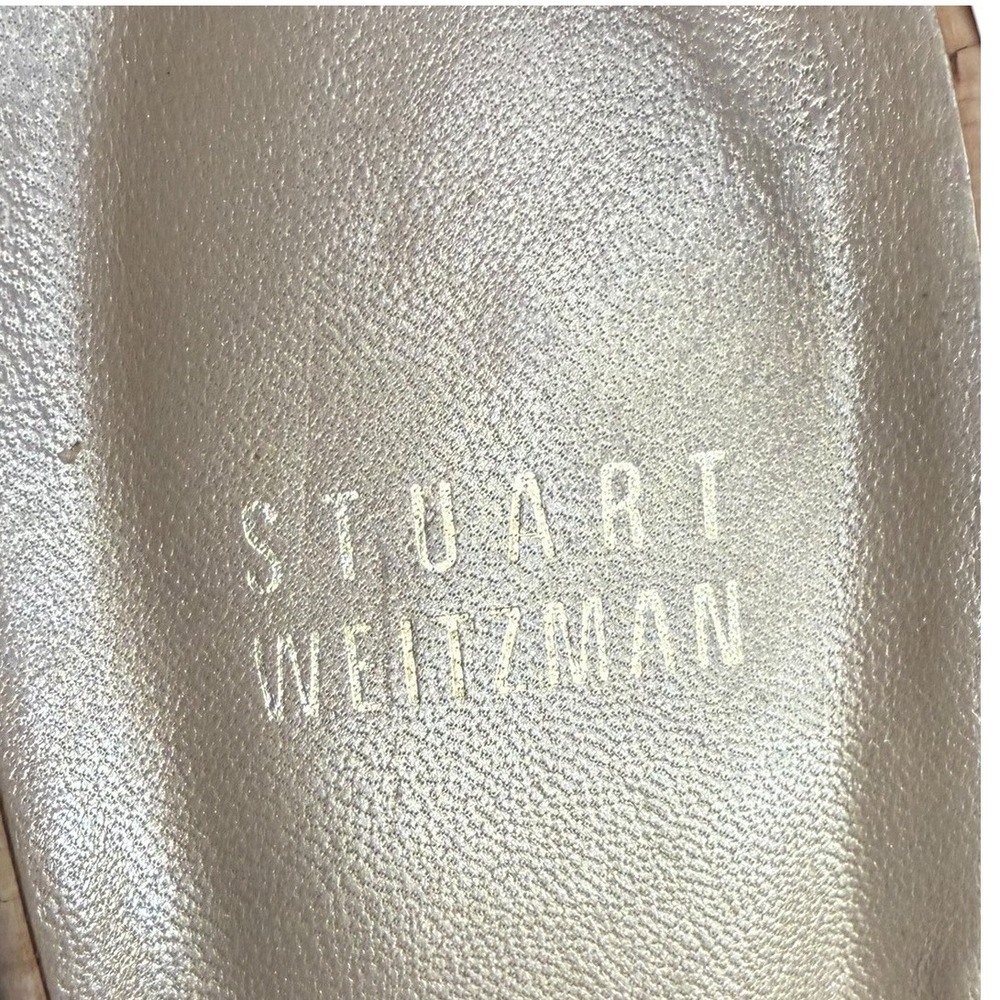 Stuart Weitzman Tan Cork Wedge Sandal Tortoise Link Women's Size 8M - Picture 9 of 10